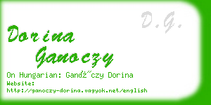 dorina ganoczy business card